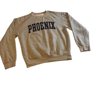 New York Popular Phoenix Sweatshirt Pullover Gray Crew Neck XL